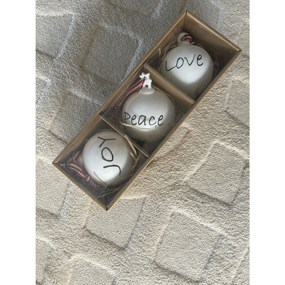 Round Porcelain Christmas Tree Ornaments